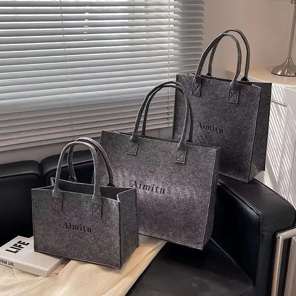 sac messager coréen en feutre simple pour femme, sac à main monochrome, sac à bandoulière décontracté, grande capacité, mode de voyage, s, m, l
