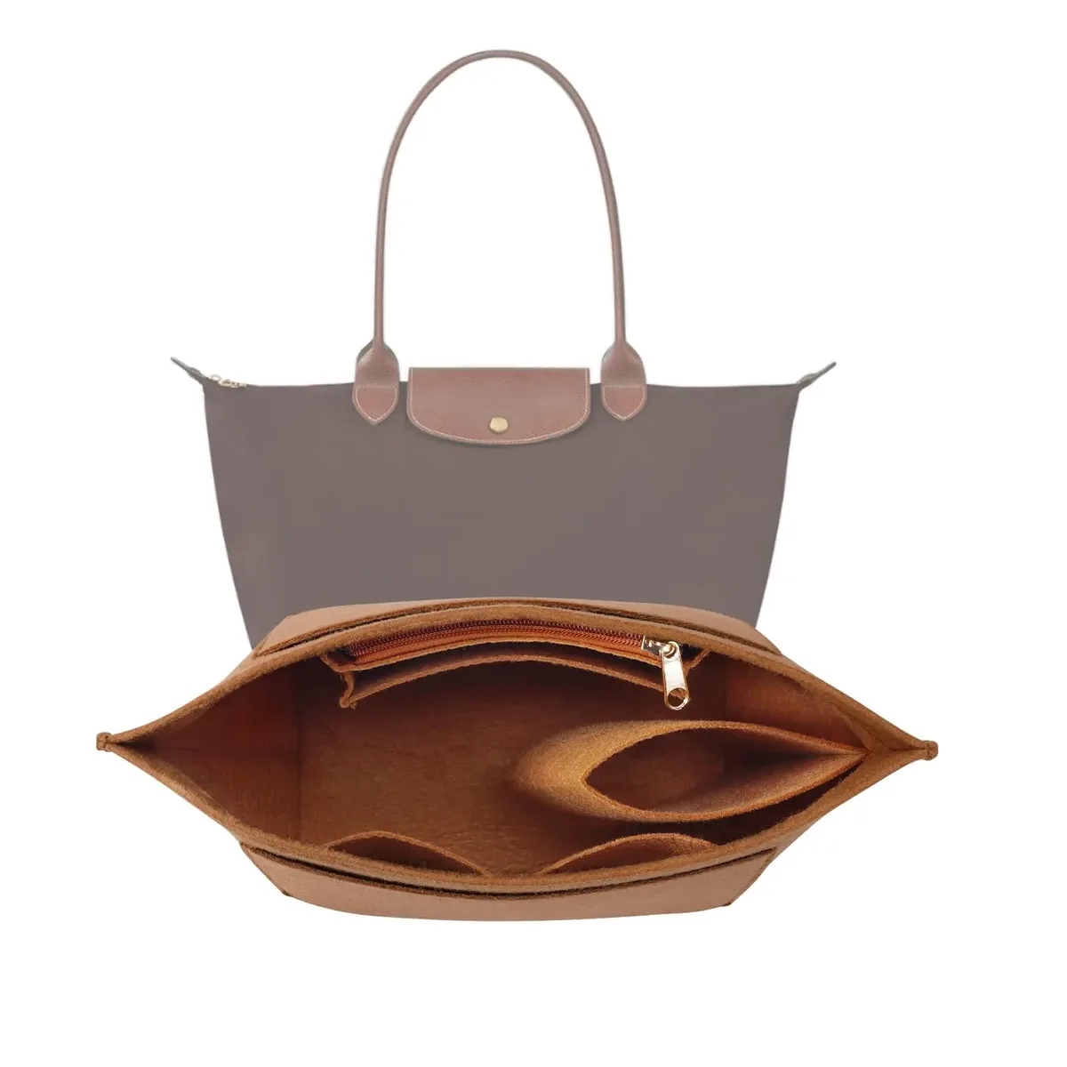 insert organisateur de sac à main en feutre pour longchamp le pliage l insert de sac à main (3 tailles)