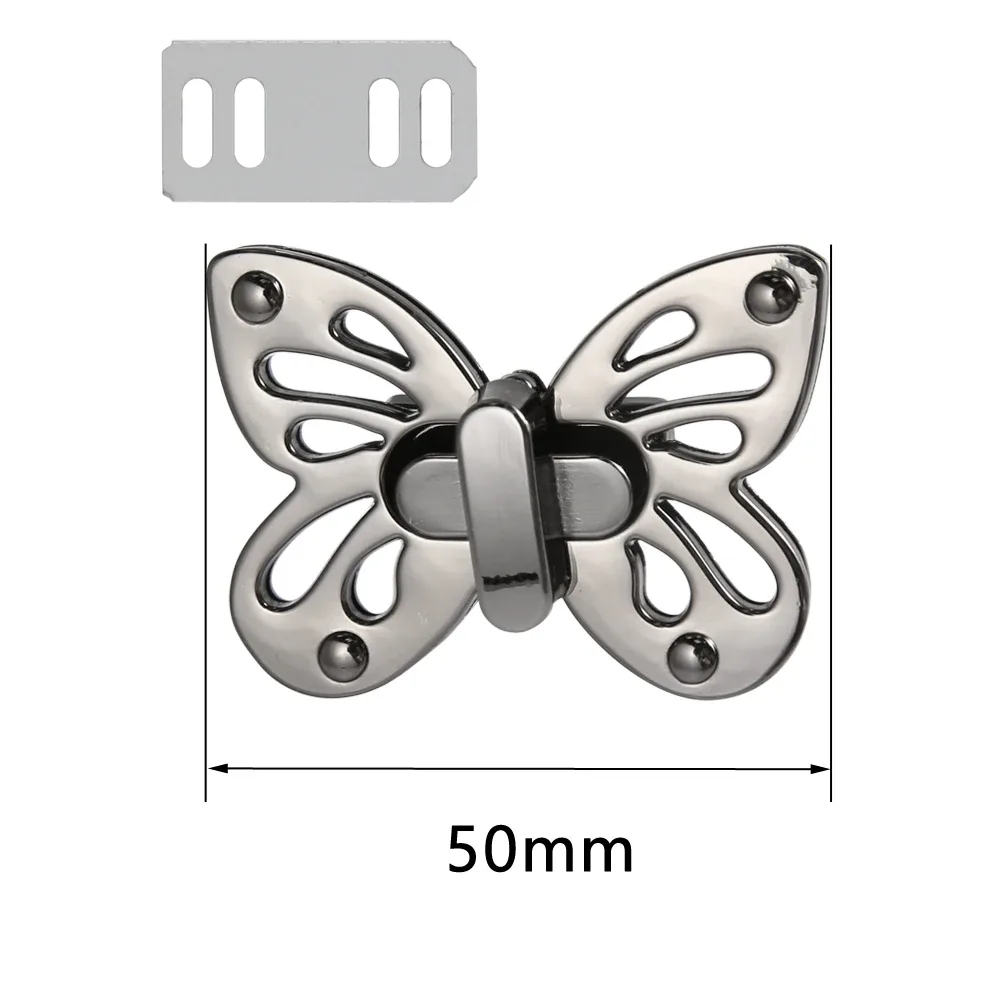 sac papillon en métal pour femmes, fermoir à verrouillage torsadé, sac artisanal en cuir, sac à main, sac à bandoulière, accessoires de quincaillerie de bricolage