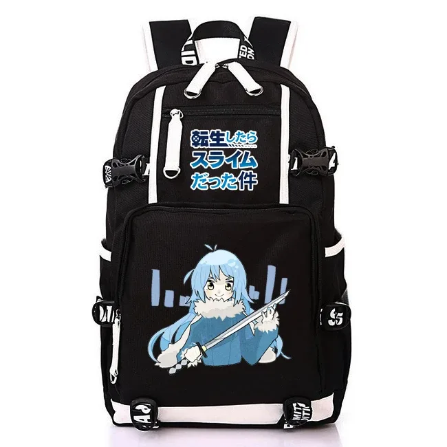 sac à dos d'école kawaii de l'anime that time i got reincarnated as a slime pour adolescentes et adolescents, sac à dos léger en oxford pour ordinateur portable