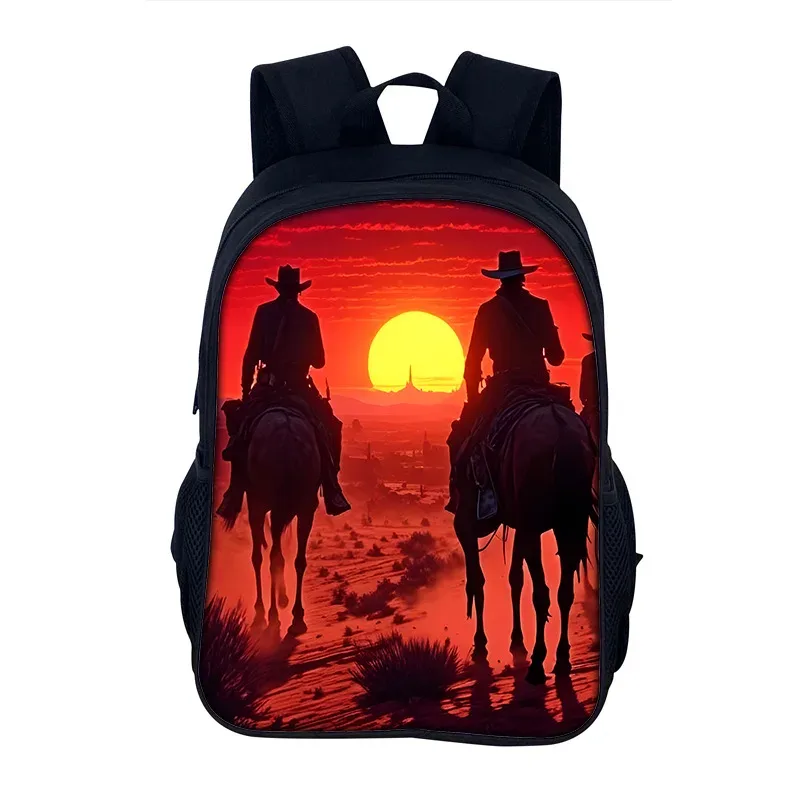 sac à dos red dead redemption, sac d'école 40cm/15.7 pouces, sacs de livres, sac à dos d'ordinateur pour garçon et fille, meilleur cadeau