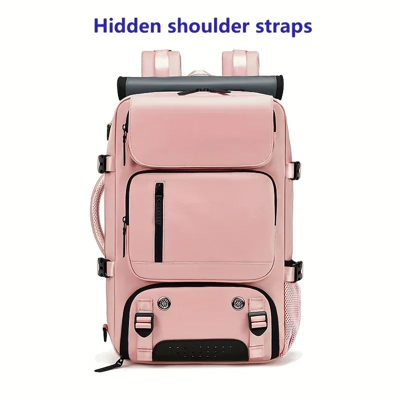 sac à dos de voyage pour femme, sac à dos imperméable pour ordinateur portable de 16 pouces avec sac à chaussures, port de chargement usb caché, sac à dos pour randonnée et camping