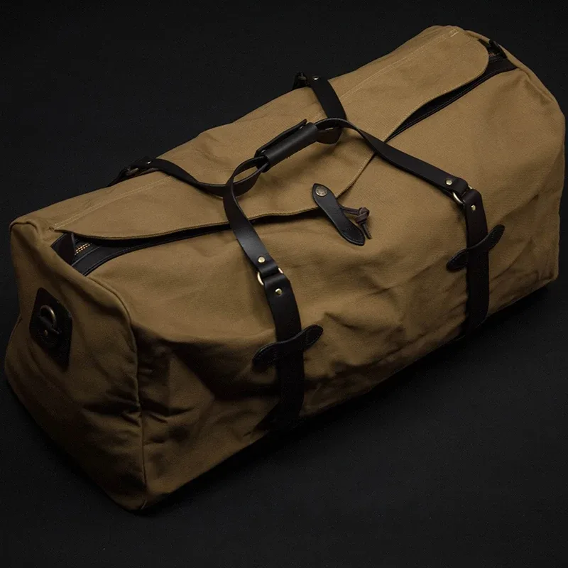 tailleur brando american vintage 70222 sac de voyage en toile cirée à l'huile lourde grande capacité 58*33*28 cm sac à bandoulière portable