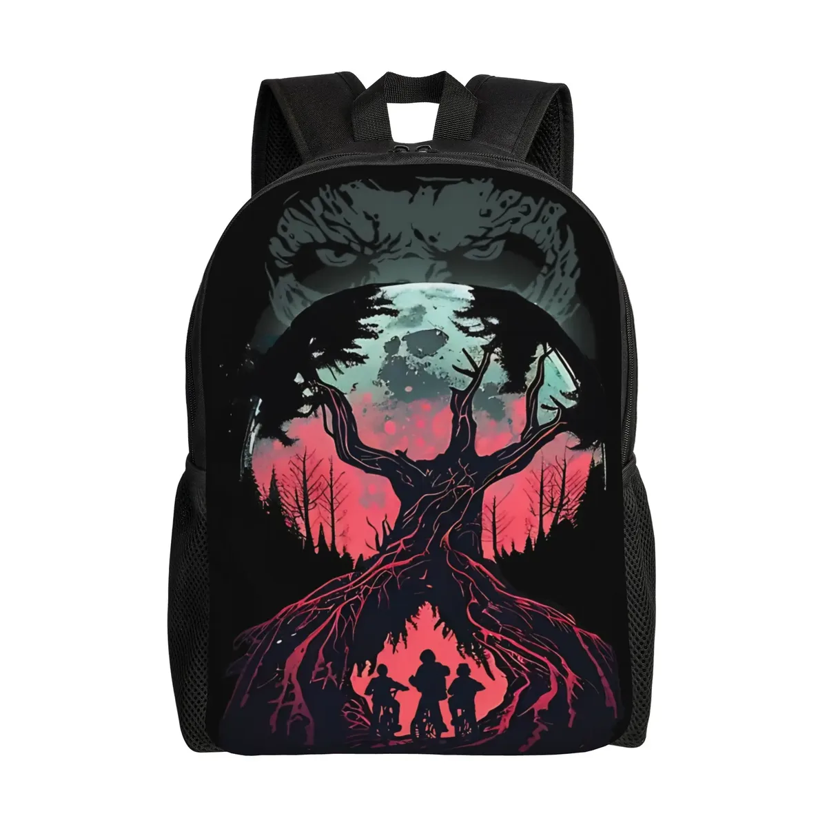sac à dos demogorgon starry night style strangering, sacs à dos de randonnée pour femmes et hommes, sacs d'école esthétiques, sac à dos léger au design original