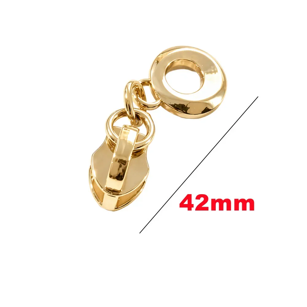 10/20/30pcs 5 #   tirettes de fermeture éclair pour sacs, manteaux, glissières de poches, fermetures éclair de bagages, kit de réparation diy pour couture, or, argent, noir