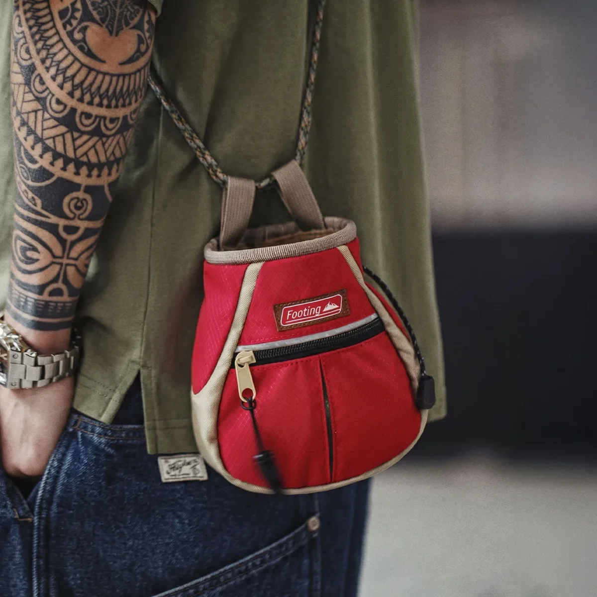 sac bandoulière léger pour homme maden, petit sac de rangement utilitaire, sac décontracté rouge, sac banane