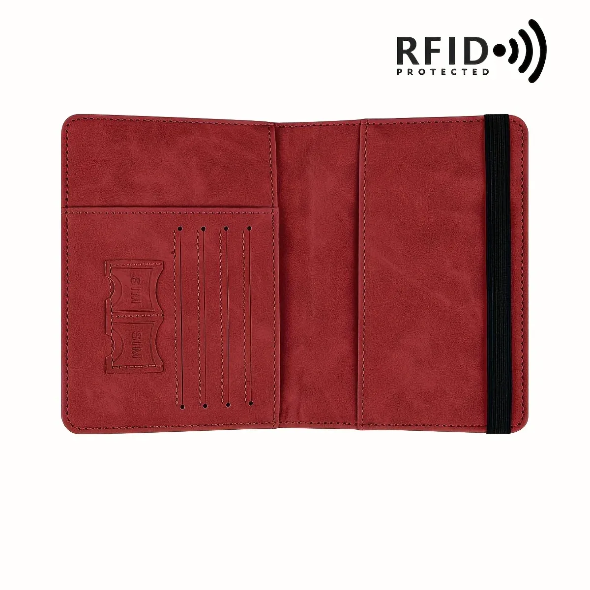 porte-passeport rétro en pu, portefeuille multifonction avec blocage rfid, housses de passeport avec emplacements pour cartes et objets personnels