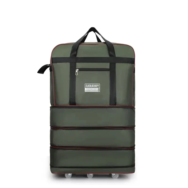sac de voyage à roulettes universel pliable unisexe, sacs à bagages extensibles de grande capacité avec roulettes, porte-chariot à main