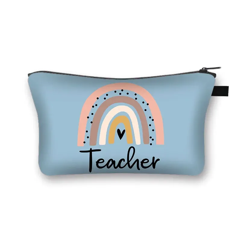 merci enseignant/ gracias maestra/ merci maitresse trousse à cosmétiques femmes trousse de maquillage filles organisateur cosmétique cadeau de remise des diplômes