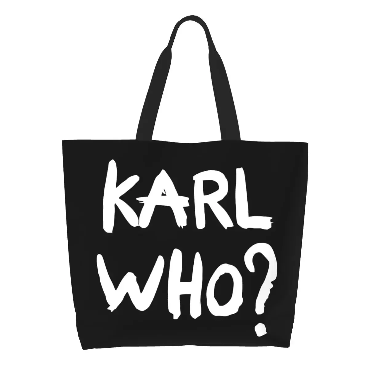 sac fourre-tout d'épicerie personnalisé karl who pour femmes, sac shopper en toile, sacs à main de grande capacité, mode initiée
