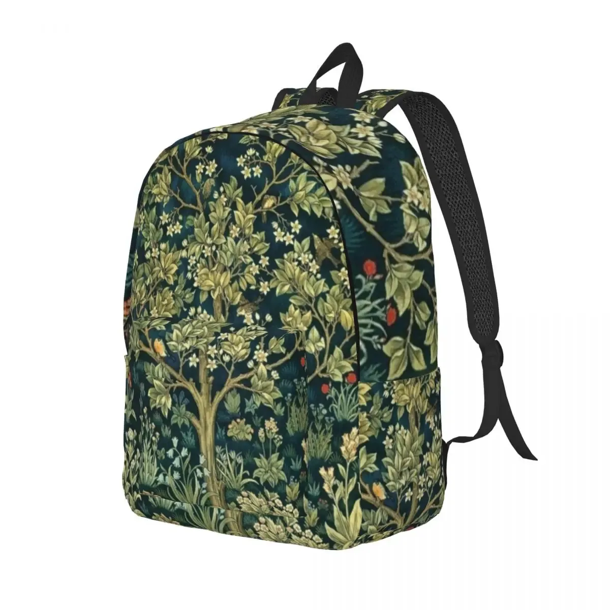 Sac à dos en toile avec arbre de vie personnalisé par William Instability, textile floral, école universitaire, sacs de voyage, cartable pour ordinateur portable 15"