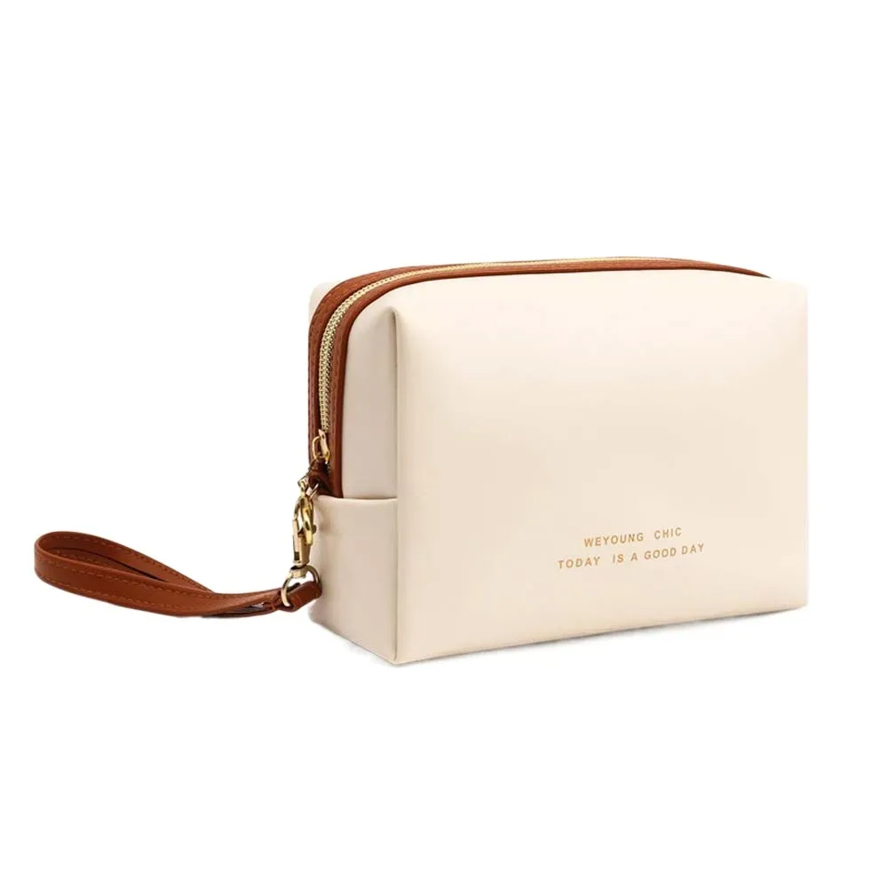 pochette organisateur de sacs portefeuille en pu, trousse de maquillage multifonctionnelle, organisateur de toilette, trousse de lavage, pochette cosmétique portable 3d pour salle de bain