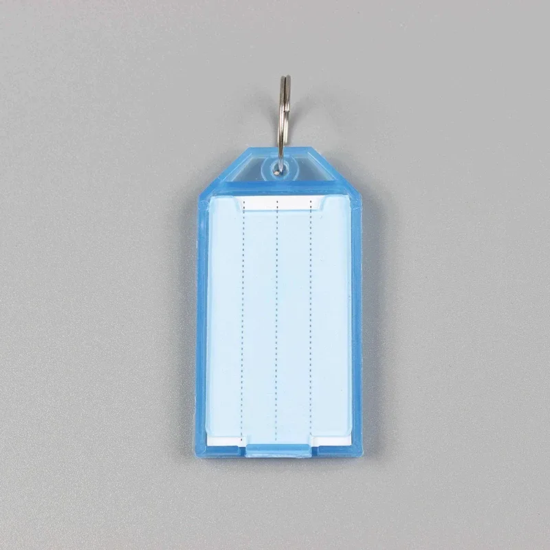 5 à 100 étiquettes porte-clés, étiquettes de bagage avec anneau fendu, en plastique coloré pour étiquettes nominatives numérotées diy tmz