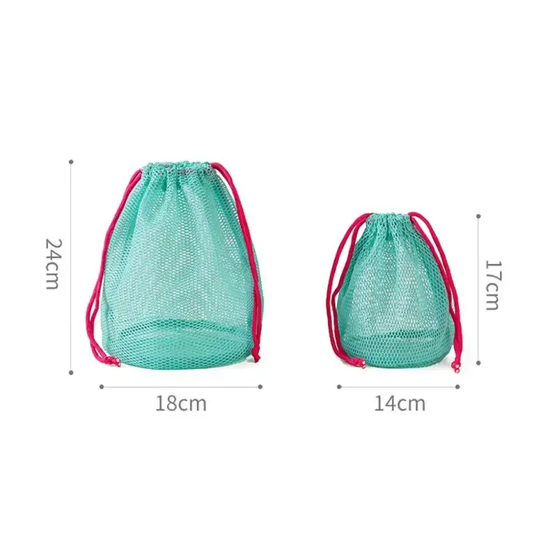 pochette de rangement en maille de nylon avec cordon de serrage, sac de voyage polyvalent pour produits numériques, organisateur de maquillage et cosmétiques, pour l'extérieur