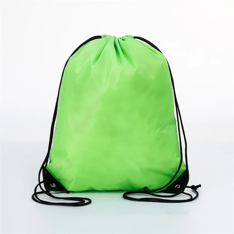 1pc sac à dos à cordon avec bande réfléchissante chaîne sac à dos cinch sacs sac en vrac pour l'école yoga sport gymnase voyage