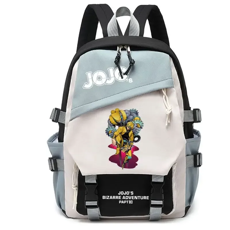 kujō jōtarō anime jojo's bizarre adventure sac à dos étudiant sac d'école toile adolescents sac à dos de voyage en plein air cadeau de mode