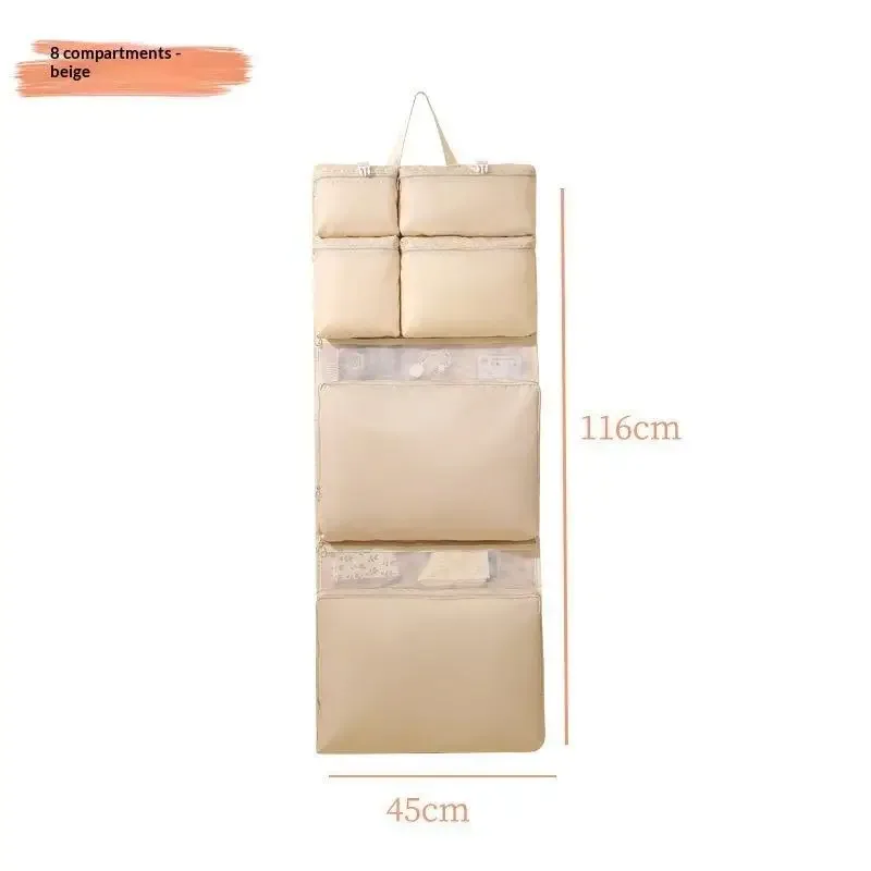 sac de rangement suspendu pliable et portable pour voyage, organisateur multi-poches pour vêtements et accessoires, gain de place pour bagages