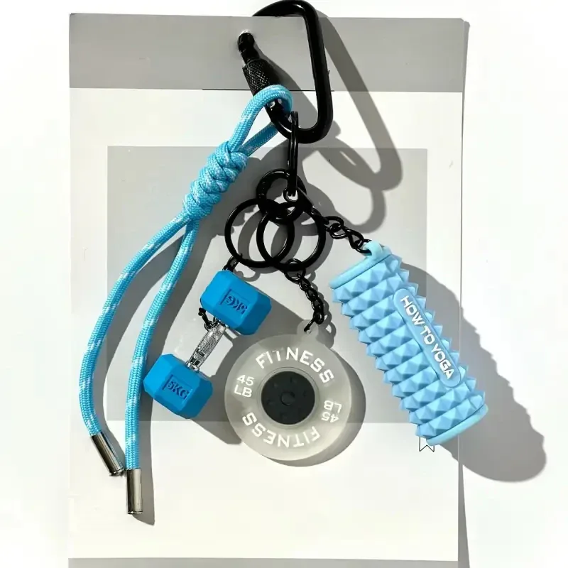 porte-clés de fitness pour amoureux de la salle de sport, cadeau pour passionné de fitness, haltère, sac de fitness, breloques pour sac à dos