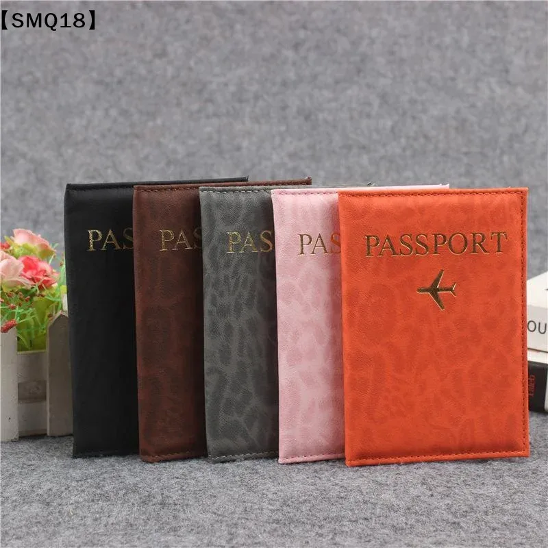 housse de passeport en cuir pu pour hommes et femmes, organisateur, porte-cartes de protection, couvertures de documents d'identité, étui de passeport de voyage, 1 pièce【smq】