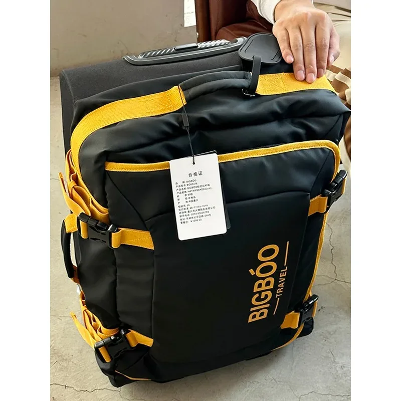 valise trolley ultra-légère à blocs de couleur de 28 pouces, grande capacité, sac multifonctionnel en tissu oxford de 24 pouces, bagage cabine de 20 pouces