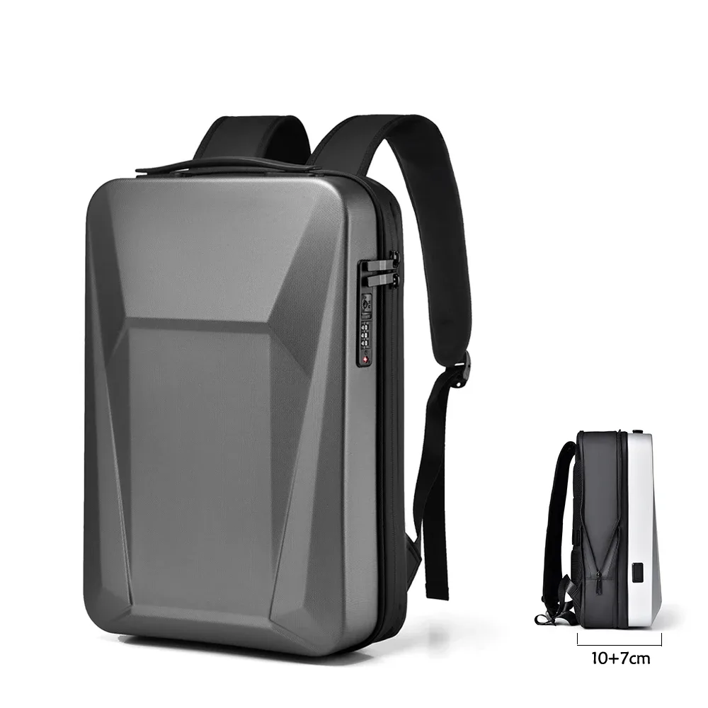 sac à dos rigide pour ordinateur portable 17 pouces pour hommes, étanche, antivol, extensible, verrouillage tsa, sac de jeu, sac à dos d'affaires de luxe, charge usb