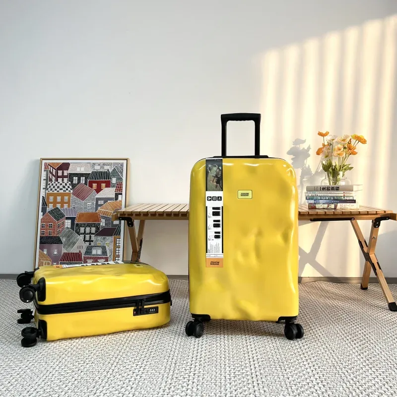 valise trolley concave-convexe, bagage cabine 20 pouces, valise de voyage, valise étudiante avec serrure à combinaison, bagage irrégulier 28 pouces