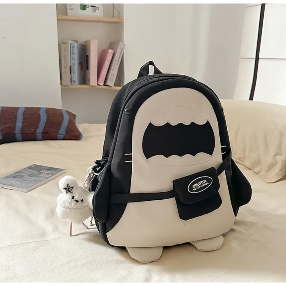 sac à dos de grande capacité pour femmes, sac à dos polyvalent et unique en forme de requin, léger et créatif, pour étudiants, usage quotidien
