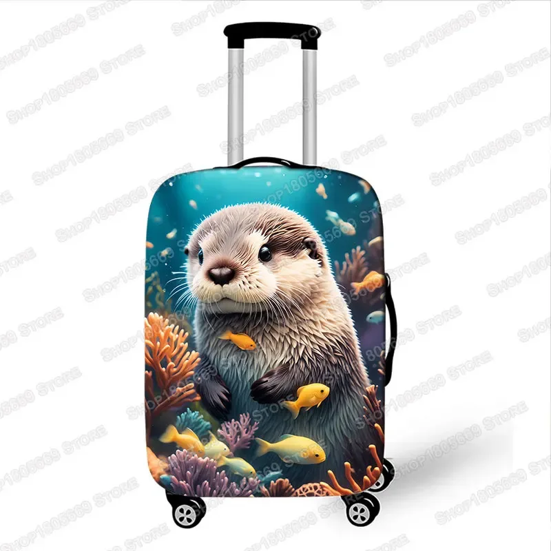 housse de protection pour bagages, motif dauphin/tortue/poulpe/étoile de mer, animaux océan, accessoires de voyage, 18-32 pouces