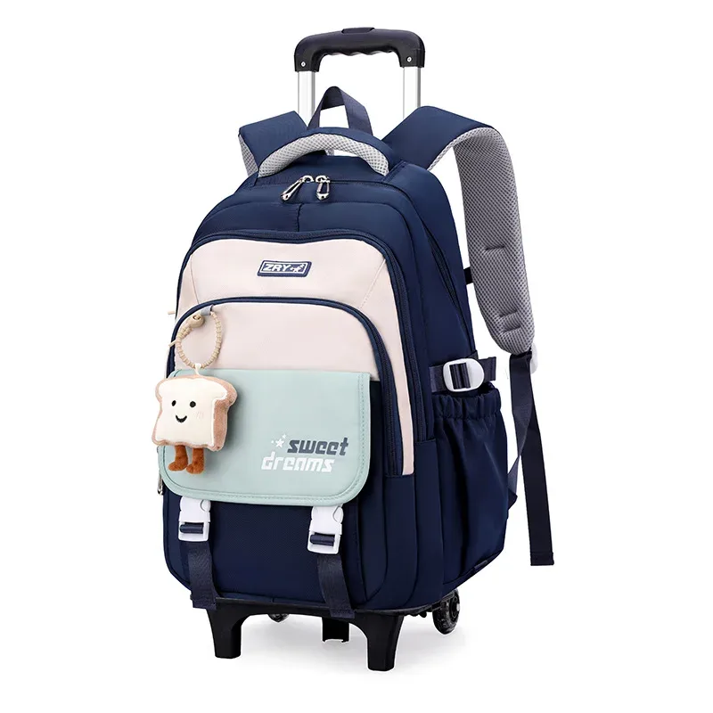 sacs à dos scolaires à roulettes sacs d'école pour filles sac à roulettes avec roues sac d'école orthopédique étanche sac à dos à roulettes pour étudiant