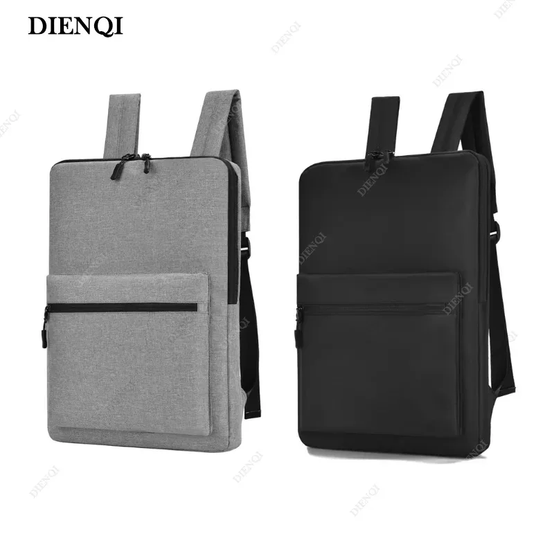 Sac à Dos Minimaliste pour Ordinateur Portable de 13 ou 14 Pouces, Sacoche de Travail Multi-Usage, Imperméable, Mince et Décontracté, à la Mode