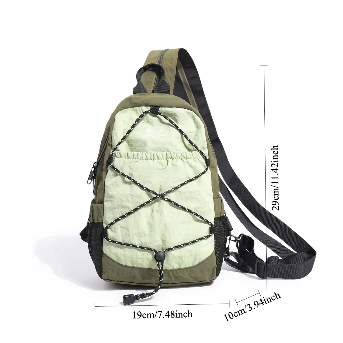 Sac à dos mini léger unisexe en nylon, sac bandoulière décontracté pour les trajets quotidiens, la randonnée en plein air, avec plusieurs poches et sangle