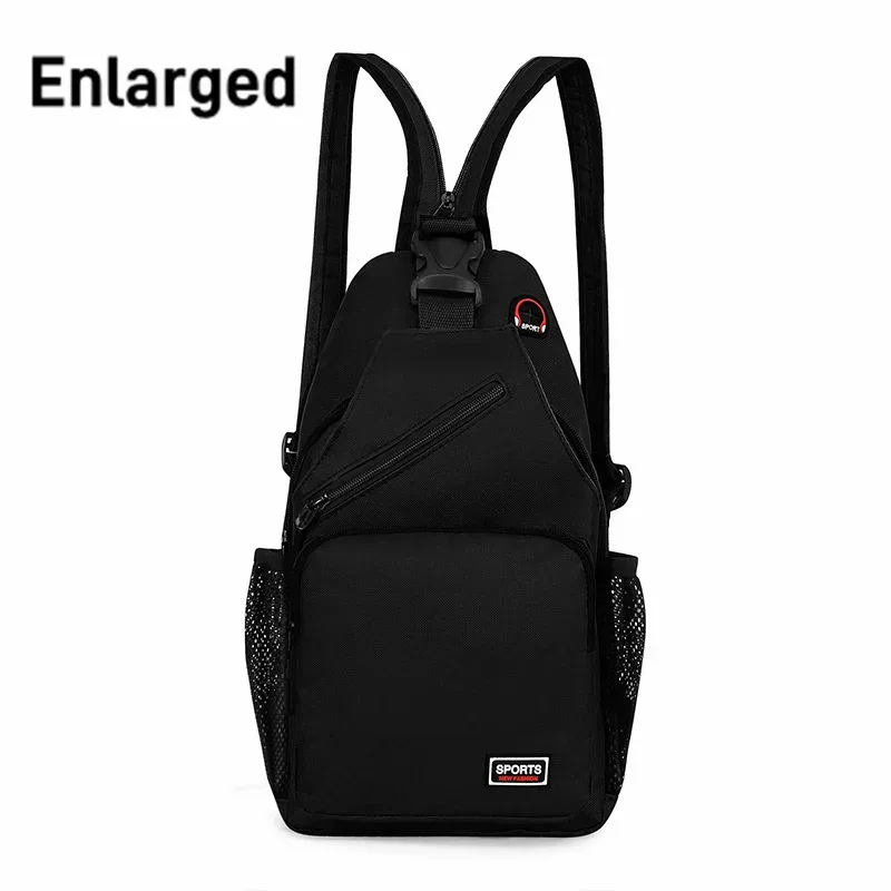 sacs de poitrine pour femmes, sac à dos réglable et sac à bandoulière simple avec trou pour écouteurs, petit sac messager de sport de voyage oxford pour filles