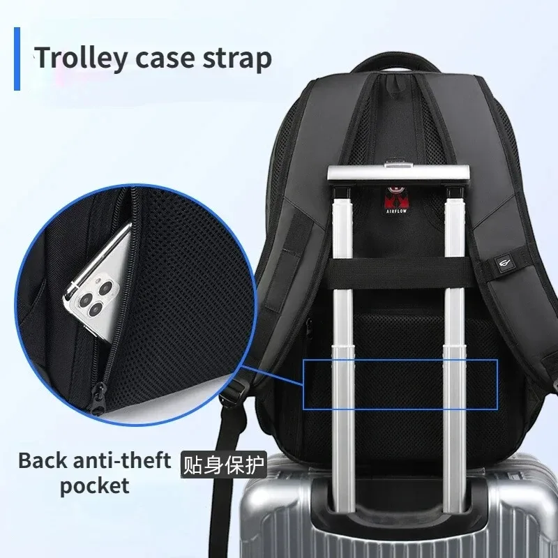 Sac à dos suisse étanche de grande capacité pour hommes et femmes, sac pour ordinateur portable de chargement USB, sac de voyage d'affaires, 17 pouces