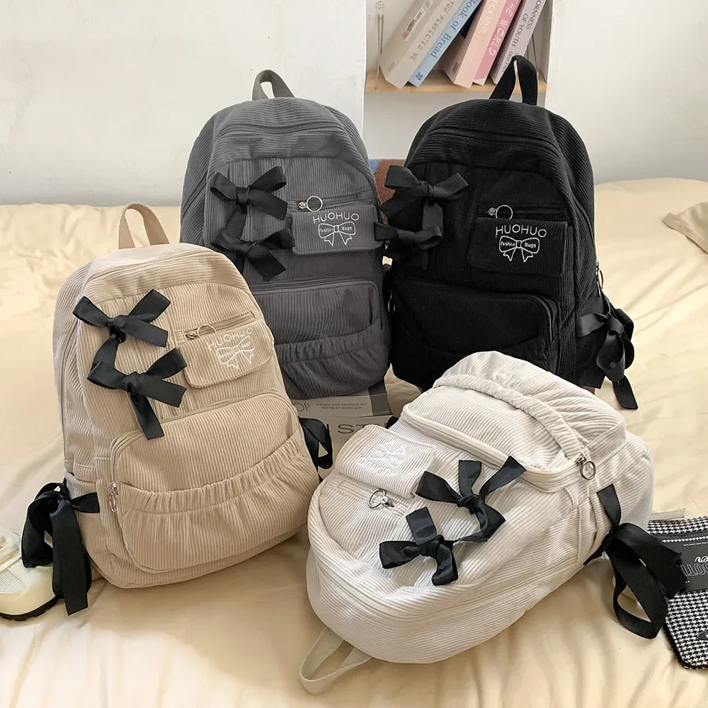 nouveau sac à dos coréen 2026 polyvalent pour étudiantes – style tendance avec nœud pour le quotidien