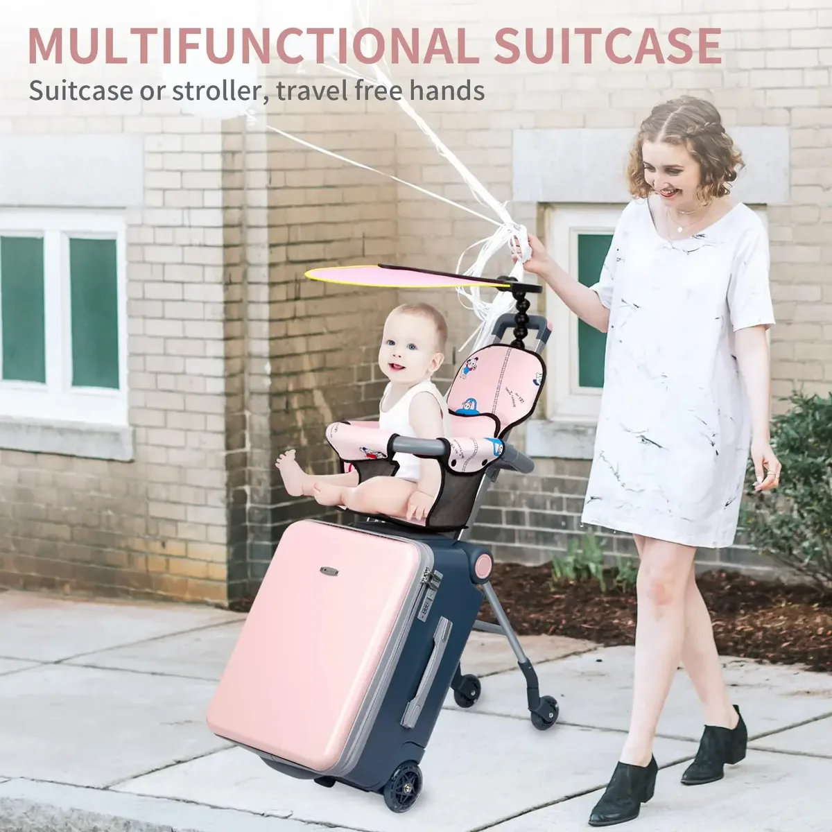 voyager en style avec de grandes valises avec une conception de siège enfant et des roues spinner, un bagage roulant extensible de 20 pouces