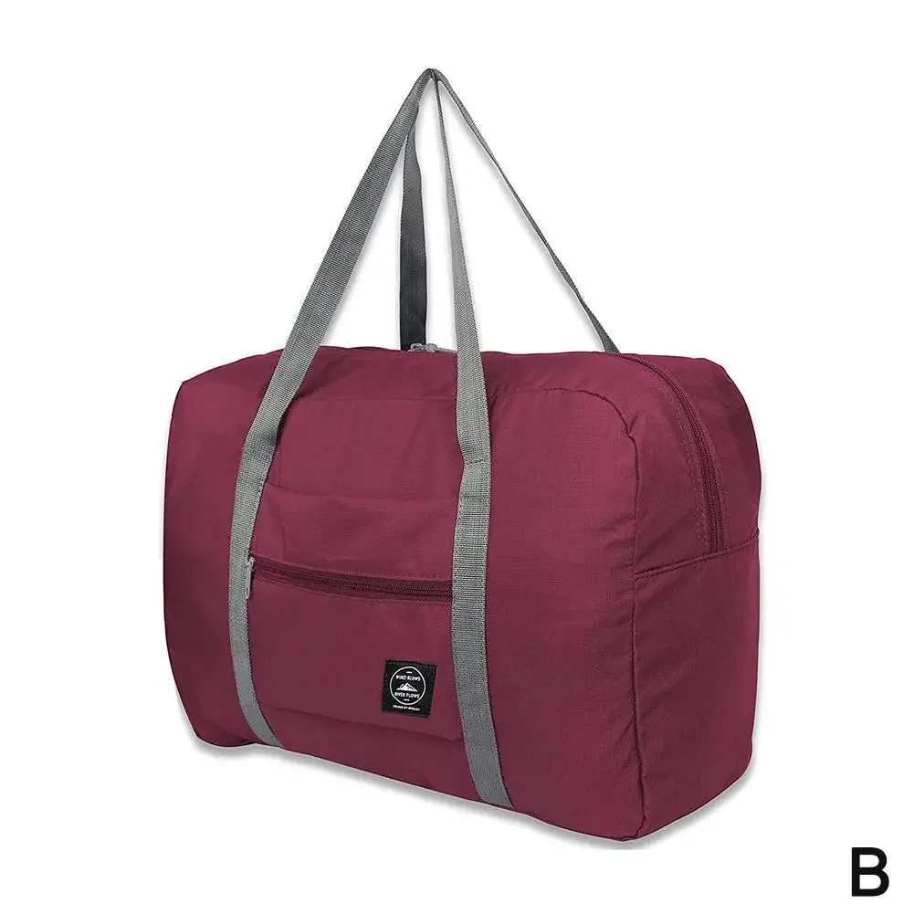 sac de voyage léger pliable en nylon résistant à l'eau, sac de sport portable et durable, se fixe à la valise