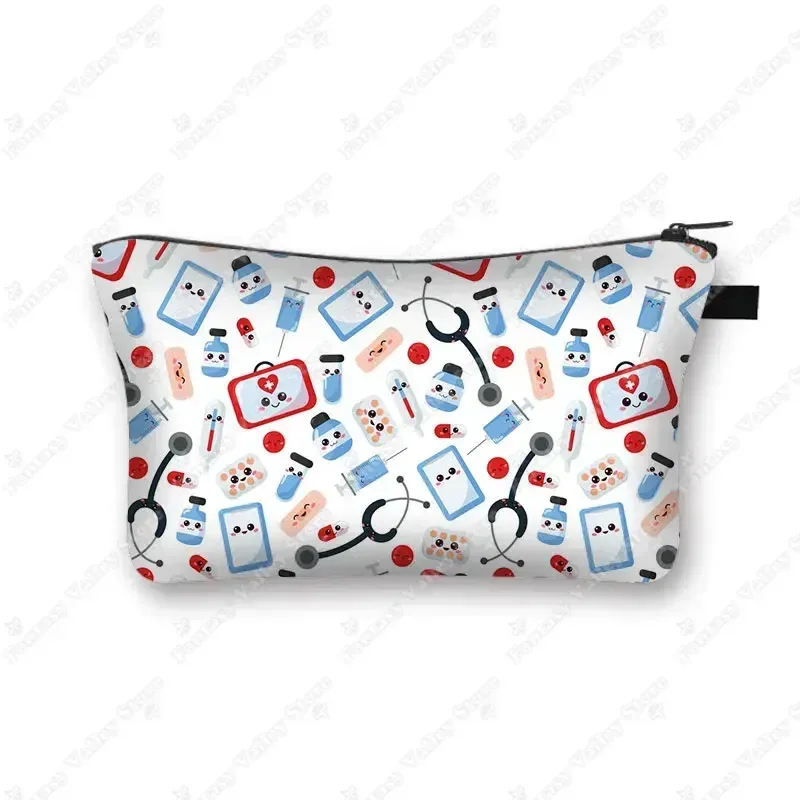 étui à cosmétiques pour médecin et infirmière, stéthoscope médical, seringue, trousse de toilette, organisateur, sacs à cosmétiques pour femmes, trousse de maquillage pour hôpital ecg