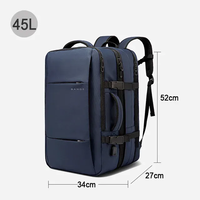 bange voyage sac à dos hommes affaires sac à dos école extensible usb sac grande capacité 17.3 ordinateur portable étanche mode sac à dos
