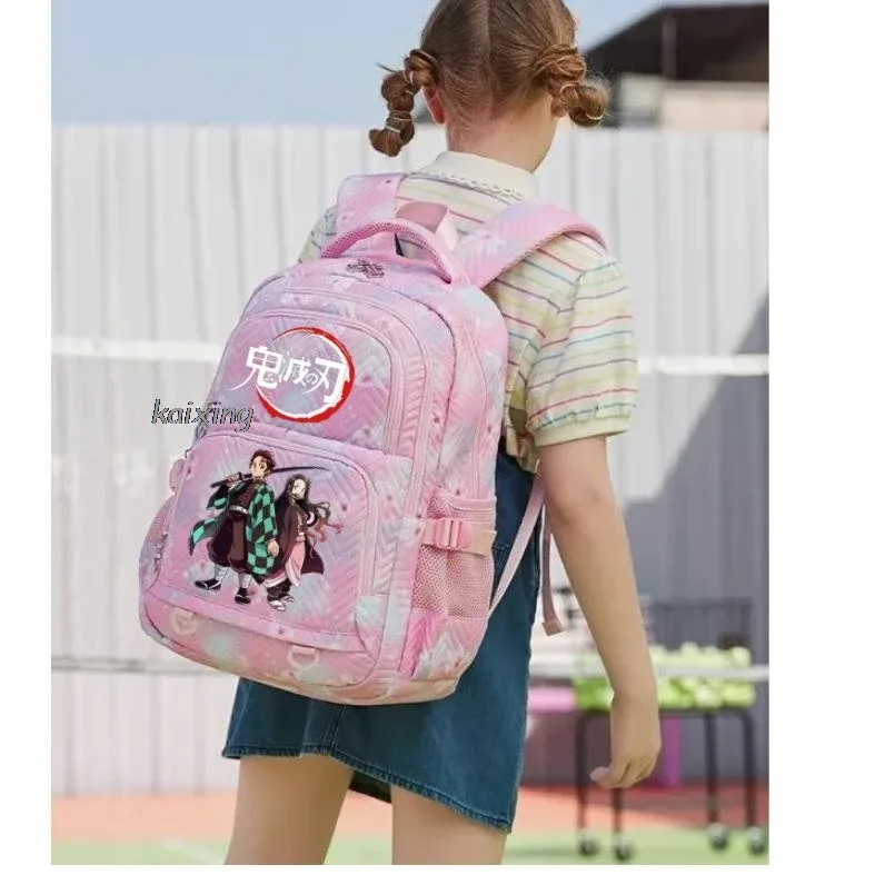 Sac à dos décontracté imprimé Demon Slayer Nezuko Kamado, tendance, pour étudiants (collège, lycée), garçons, filles, sac de voyage pour ordinateur portable, pour femmes, idéal pour l'extérieur