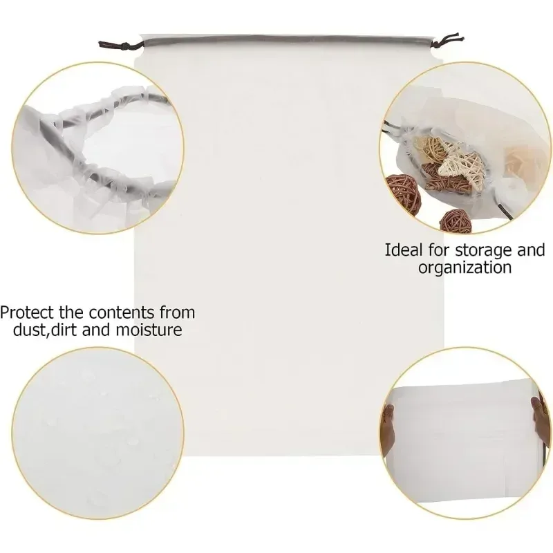 10/12 pièces portable rangement de chaussures voyage cordon étanche transparent givré maquillage vêtements sous-vêtements organisateur pochette sacs