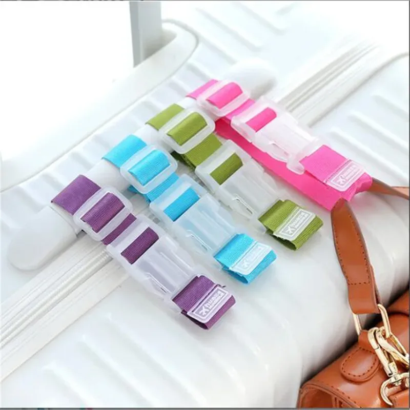 sangles en nylon réglables colorées pour bagages, ceinture de bagage, sac de sécurité, bouton de structure, avion, valise, voyage, accessoires