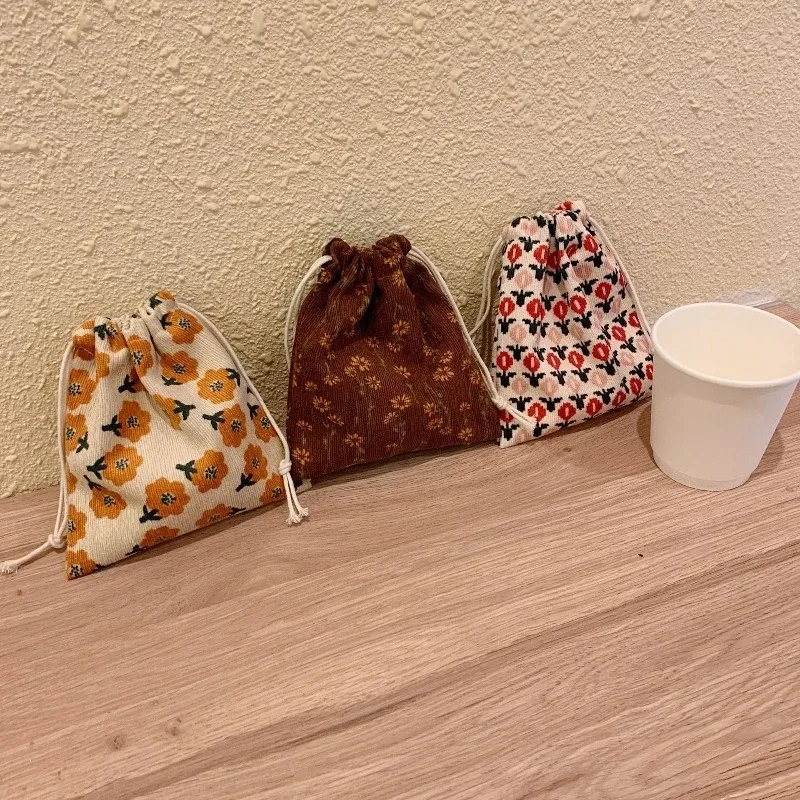 sacs à cosmétiques à cordon imprimé léopard, sacs à monnaie pour filles, porte-monnaie, clés, écouteurs, rouge à lèvres, organisateur de maquillage de toilette, sacs de poche