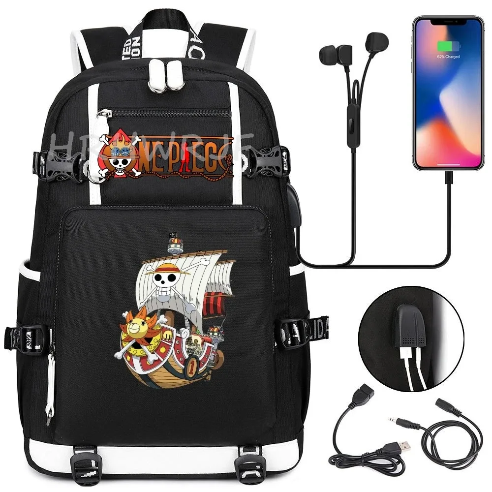 Sac à dos One Piece Monkey D Luffy, simple, grande capacité, pour le sport, les voyages, les loisirs, l'école, pour ordinateur portable, unisexe, Mochila de voyage