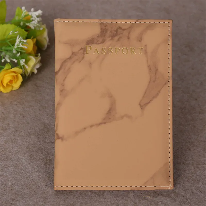 couverture de passeport en cuir pu pour hommes et femmes, style marbre, porte-carte d'identité de voyage, porte-passeport pour carte de crédit, portefeuille en poudre, sacs à main, mode