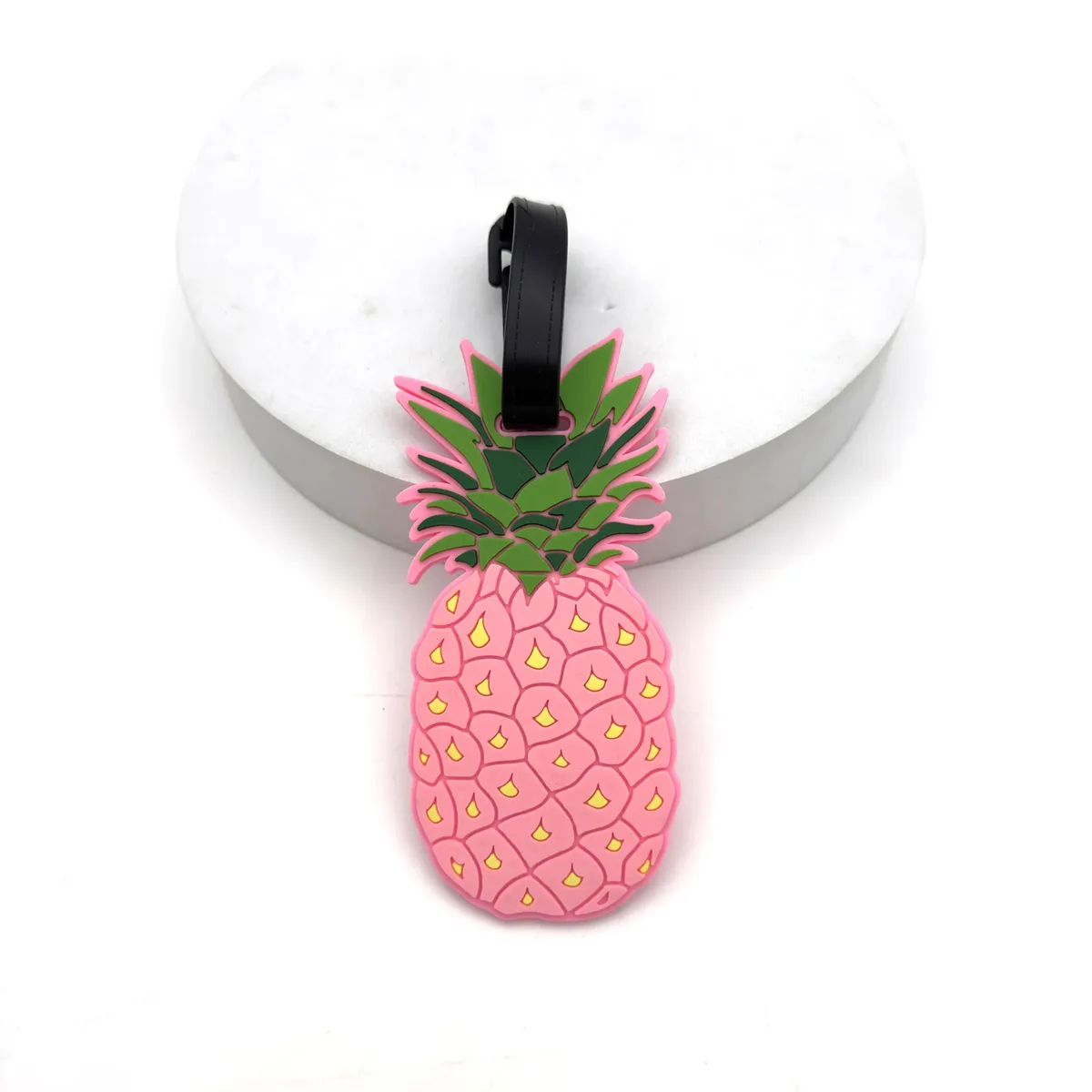étiquette de valise ananas mignonne, accessoires de voyage, étiquette de bagage en gel de silice, support d'identification de valise, étiquette d'embarquement, 1 pièce/2 pièces/6 pièces