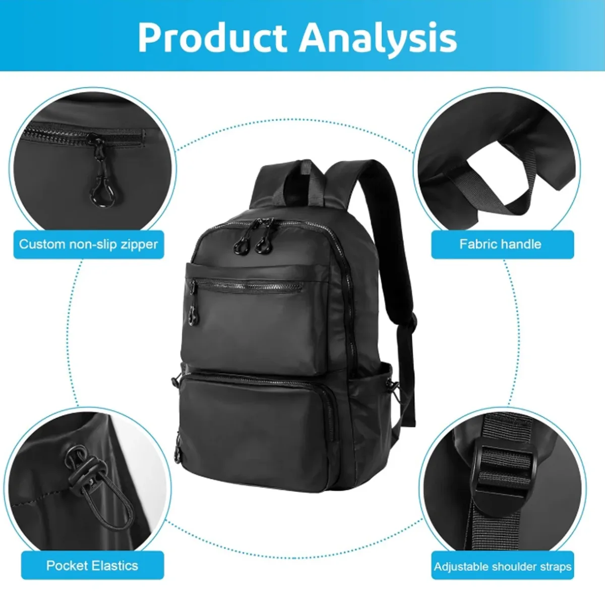 sac à dos de 14 pouces pour hommes sac à bandoulière de voyage sac d'ordinateur de loisirs tendance de mode étudiants cartable