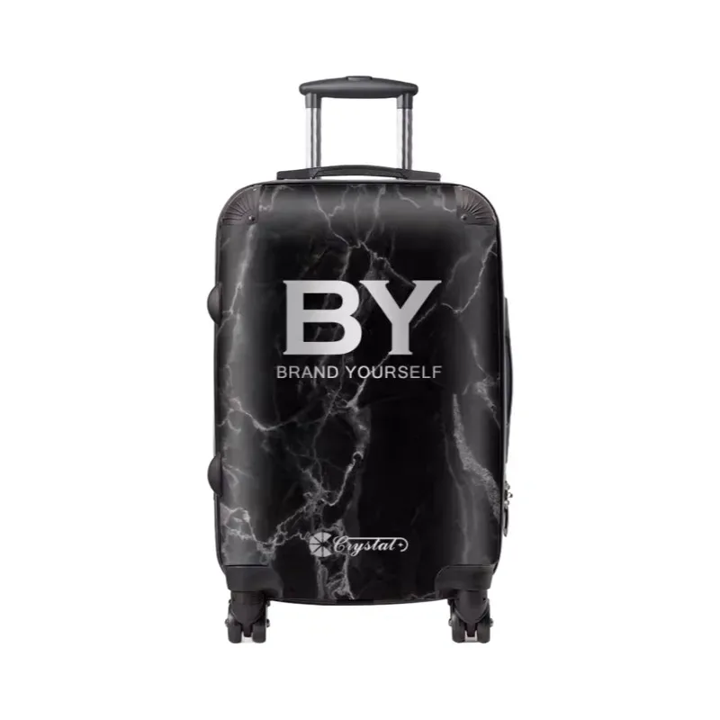 valise à rayures classiques personnalisée : sac trolley monogramme personnalisé avec roulettes