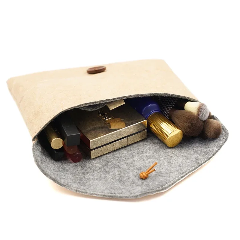 trousse à cosmétiques en papier pour femme, sac de maquillage portable, sac de rangement pour jouets, sacs de maquillage, articles de toilette de voyage, 6 po