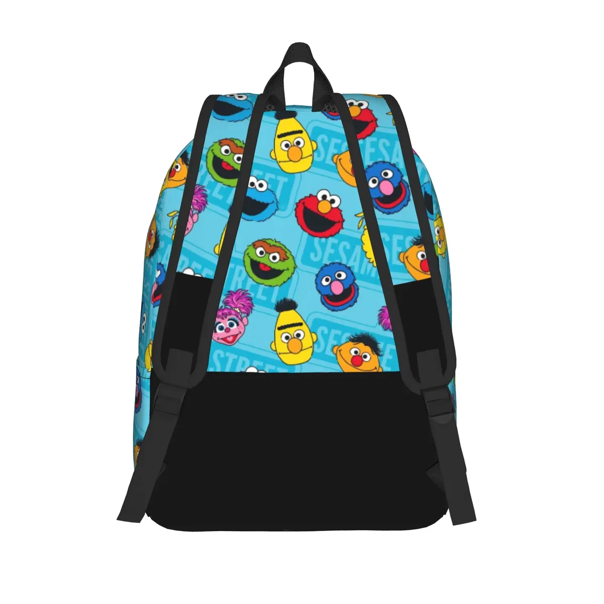 sac à dos décontracté sesames streets avec poche, sac à dos de randonnée pour étudiants, sac à dos cookie monster pour hommes et femmes, sacs en toile pour ordinateur portable
