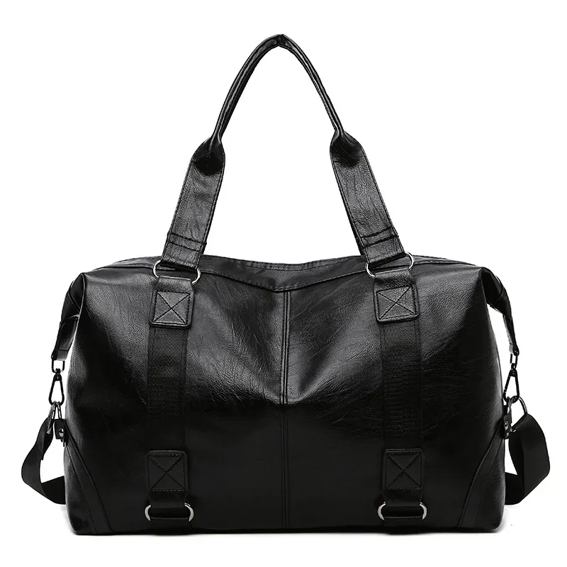sac à main de voyage en cuir pu pour hommes, sac à bandoulière, sac à bandoulière, grande capacité, sac de sport lancé par bergame, déterminer les notifications, affaires, nouveau, 2023